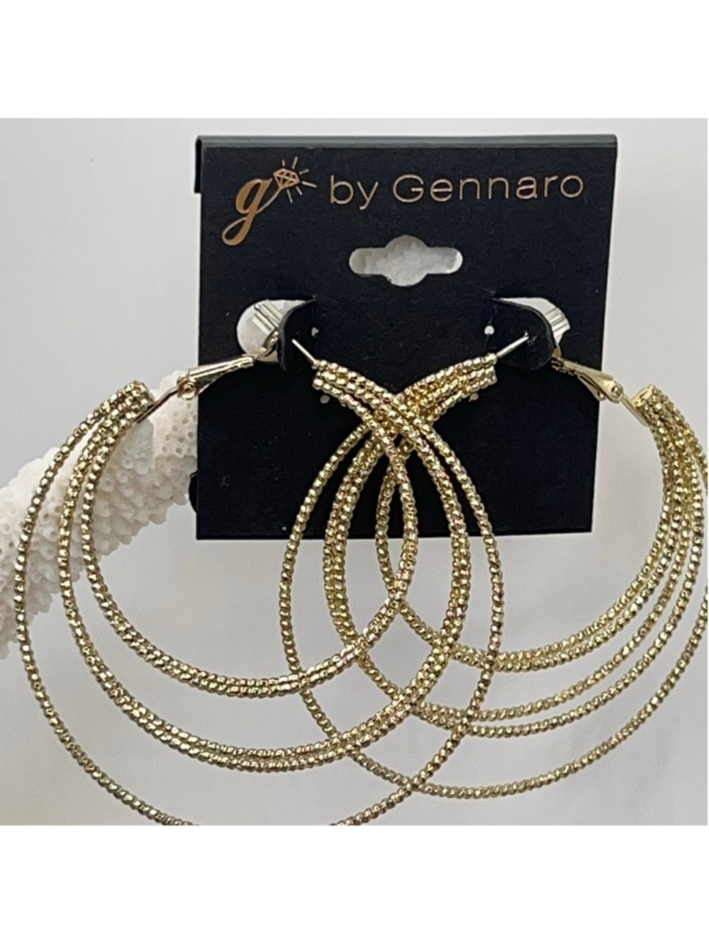Gennaro gold layered hoop earrings